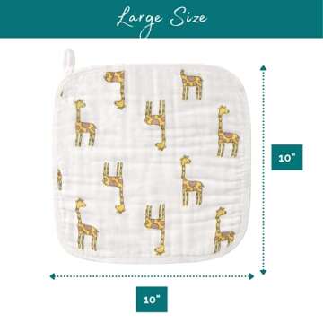 Organic Muslin Baby Washcloths - Gentle and Reusable Wipes