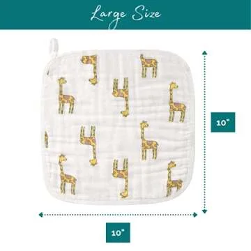 Organic Muslin Baby Washcloths - Gentle and Reusable Wipes