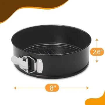 HIWARE 8 Inch Non-stick Springform Pan for Perfect Cheesecakes