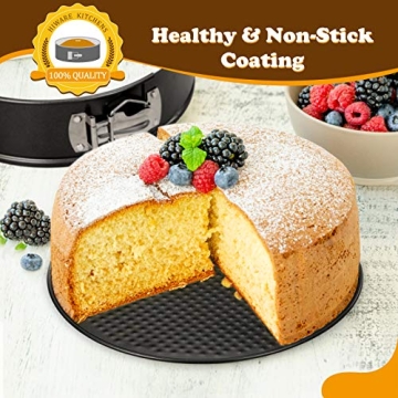 HIWARE 8 Inch Non-stick Springform Pan for Perfect Cheesecakes