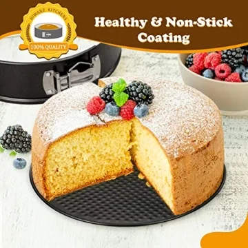 HIWARE 8 Inch Non-stick Springform Pan for Perfect Cheesecakes