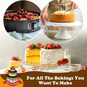 HIWARE 8 Inch Non-stick Springform Pan for Perfect Cheesecakes