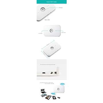 Router Hotspot 4G LTE Unlocked GSM (LTE USA AT&T T-mobile Metro Pcs Cricket Latin & Caribbean) Huawei E5573s-508 up to 10 wifi users CAT4