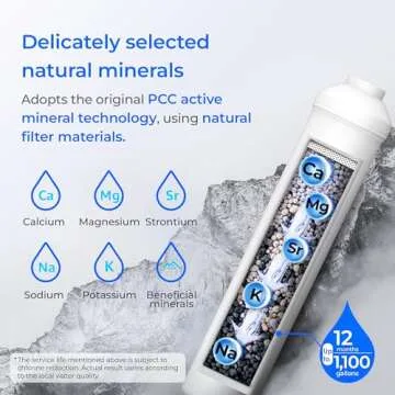 Waterdrop Remineralization Filter WD-MNR35, 1/4" Quick Connect Mineral Filter for Reverse Osmosis System, Restore Essential Minerals for RO System, RO Mineral Filter, Under Sink Water Filtration