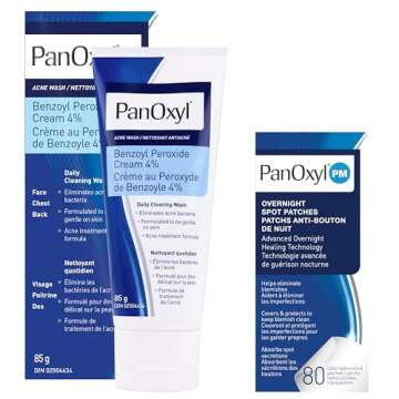 Panoxyl Acne Wash 4% Bundle with PM Patches - Clear Skin
