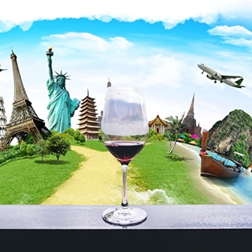 Gnollko Travel Wine Glass Charms - 16 Unique Designs