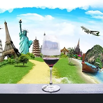 Gnollko Travel Wine Glass Charms - 16 Unique Designs