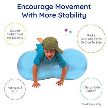 Fun and Function - Peanut Ball for Kids - Physical Therapy Ball - Physio Roll Peanut Ball - Peanut B...