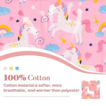 Sivio Weighted Blanket | 100% Cotton & Premium Glass Beads | 36"x 48" 5lbs | Washable Breathable Heavy Cooling Blanket for Hot & Cold| Pink Unicorn