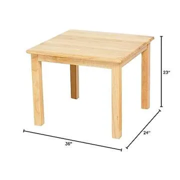Hardwood Activity Table for Kids - Safe & Durable