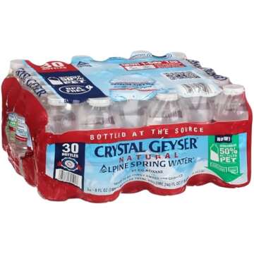 Crystal Geyser Alpine Spring Water 30-Pack for Refreshing Hydration