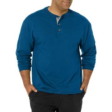Hanes Men's Cotton Henley Shirts - Affordable & Stylish