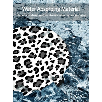 Stylish Cup Holder Coasters for Cars | Set of 2 Snow Leopard