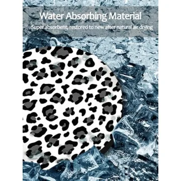 Stylish Cup Holder Coasters for Cars | Set of 2 Snow Leopard