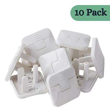Bates- Outlet Covers Child Proof, 10 Pack, 3 Prong Outlet Covers, Baby Proof Outlet Covers, Baby Out...
