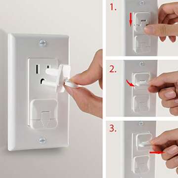 Bates- Outlet Covers Child Proof, 10 Pack, 3 Prong Outlet Covers, Baby Proof Outlet Covers, Baby Outlet Covers, Child Proof Outlet Cover, Child Safety Outlet Covers, Electrical Safety Baby Products