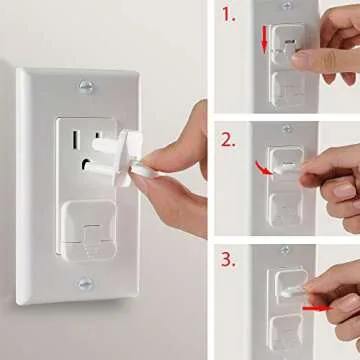 Bates- Outlet Covers Child Proof, 10 Pack, 3 Prong Outlet Covers, Baby Proof Outlet Covers, Baby Outlet Covers, Child Proof Outlet Cover, Child Safety Outlet Covers, Electrical Safety Baby Products