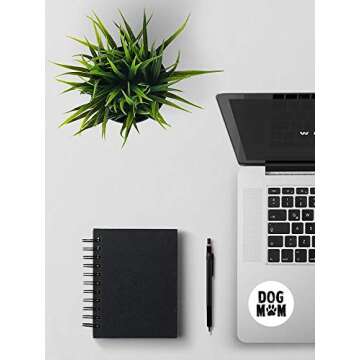 Awkward Styles Women's Dog Mom Off Shoulder Tops T Shirt Dog Lover Quote Mom of Dogs Gift for Mom + Sticker Gift Black M