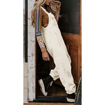 Ebifin Women's Fleece Overalls Cozy Adjustable Winter Wear