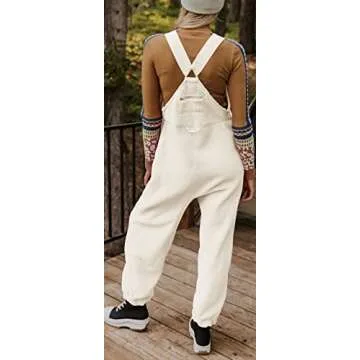 Ebifin Women's Fleece Overalls Cozy Adjustable Winter Wear