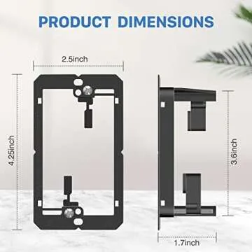 ANONION 4 Pack Ethernet Wall Plate 2 Port Keystone Jack Blue Cat6 RJ45 Coupler Outlet Connector with Single Gang Low Voltage Mounting Bracket, White