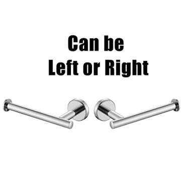 JQK Chrome Toilet Paper Holder, 5 Inch 304 Stainless Steel Thick 8mm Tissue Paper Dispenser for Bathroom, Hold Mega Rolls, Polished Chrome Wall Mount, TPH120-CH