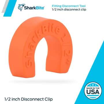 SharkBite 1/2 Inch Disconnect Clip for Push to Connect Brass Plumbing Fittings, U710A