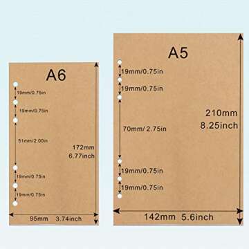 Toplive A6 100GSM Refill Paper - 270 Pages for Binders