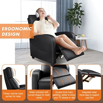 Sweetcrispy Recliner Chair with Massage & Adjustable Comfort