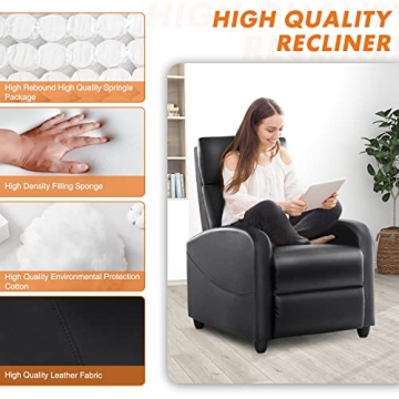 Sweetcrispy Recliner Chair with Massage & Adjustable Comfort