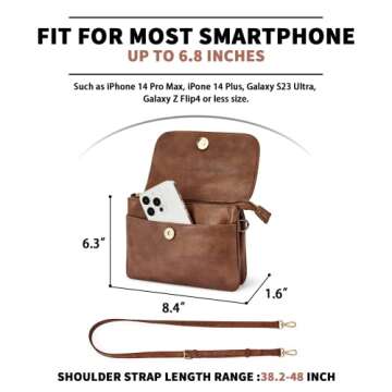 CHOLISS Small Crossbody Bags for Women - Stylish Vegan Leather Cell Phone Purse