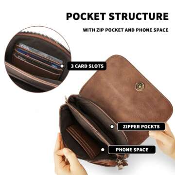 CHOLISS Vegan Leather Crossbody Bags for Women