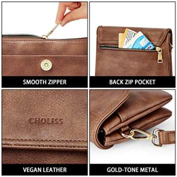 CHOLISS Vegan Leather Crossbody Bags for Women
