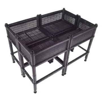 City Farmer USA Elevated Raised Garden Bed with Legs 7" Depth Planter Box | Non-Toxic Sun Protected ...