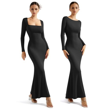 SUUKSESS Ribbed Maxi Dress - Stylish Bodycon Dress for Women