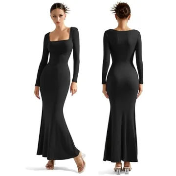 SUUKSESS Ribbed Maxi Dress - Stylish Bodycon Dress for Women
