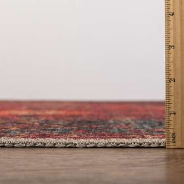 Keen Home Design 5x7 Rug - Machine Washable Area Rug with Non-Slip Backing, Ideal for Living Room, D...