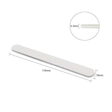 Bzbuy Nail File 50 PCS Professional Double Sided 80/80 Grit Nail Files Emery Board Zebra Manicure Pedicure Tool and Nail Buffering Files