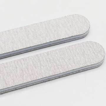 Bzbuy Nail File 50 PCS Professional Double Sided 80/80 Grit Nail Files Emery Board Zebra Manicure Pedicure Tool and Nail Buffering Files