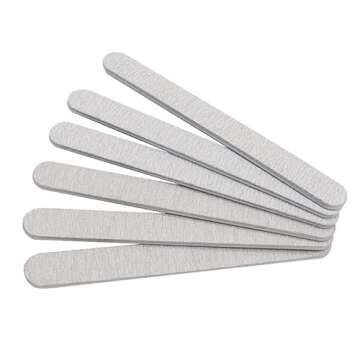 Bzbuy Nail File 50 PCS Professional Double Sided 80/80 Grit Nail Files Emery Board Zebra Manicure Pedicure Tool and Nail Buffering Files