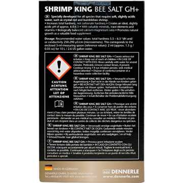 Dennerle Shrimp King Shrimp Salt GH+/KH+, White (6134), 7.05 Ounce (Pack of 1)