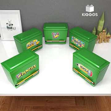 Stylish Green Stainless Steel Pencil Dispenser for Classroom