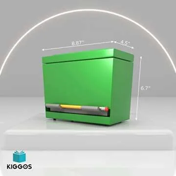 Stylish Green Stainless Steel Pencil Dispenser for Classroom