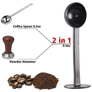 Espresso Coffee Scoop with Tamper 2-in-1 Measuring Tool