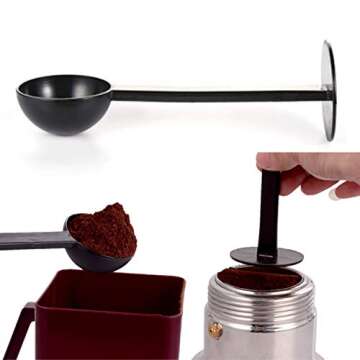 Espresso Coffee Scoop with Tamper 2-in-1 Measuring Tool
