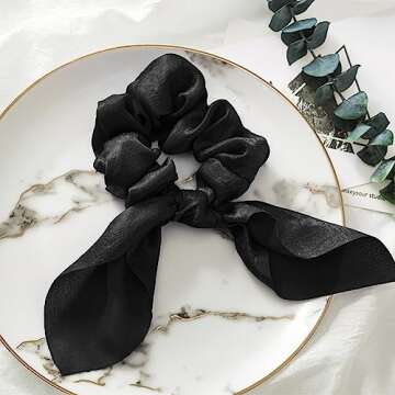 Satin Bow Scrunchies Set for Women - Stylish & Versatile