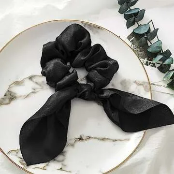 Satin Bow Scrunchies Set for Women - Stylish & Versatile
