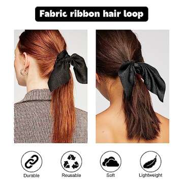 Satin Bow Scrunchies Set for Women - Stylish & Versatile