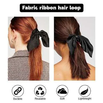 Satin Bow Scrunchies Set for Women - Stylish & Versatile