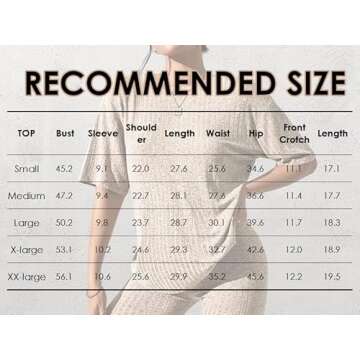 Aoulaydo Womens 2 Piece Lounge Set Summer Ribbed Knit Matching Outfits T-shirt Biker Shorts Casual Pajamas Set Black